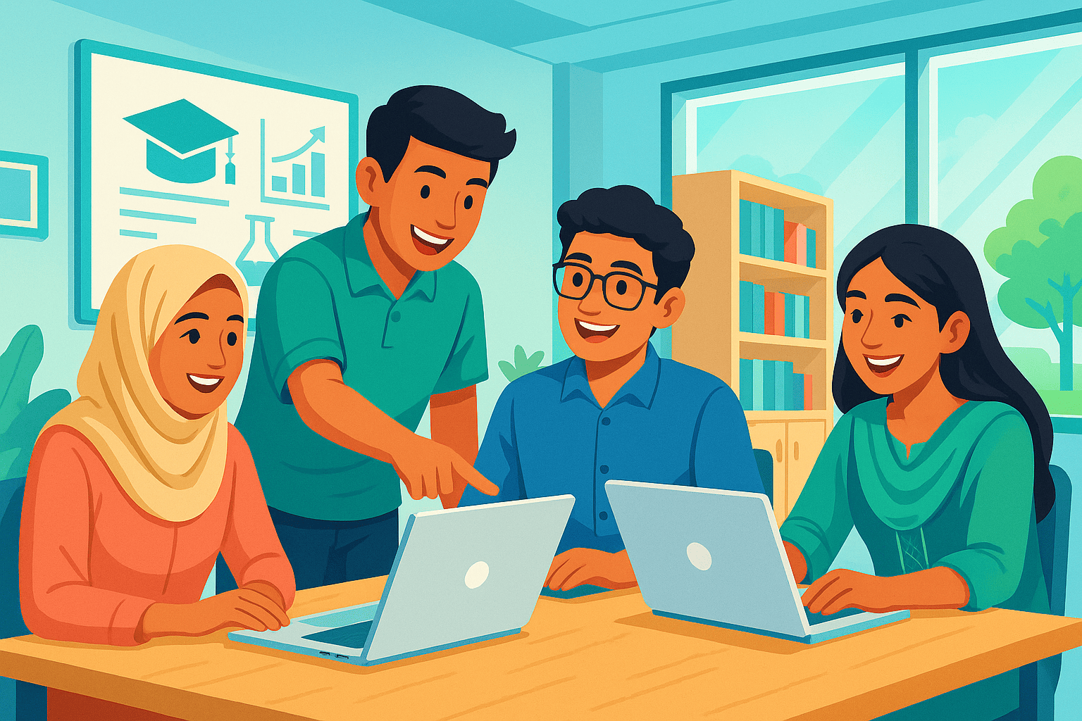 আমাদের টিম একটি প্রজেক্ট নিয়ে আলোচনা করছে